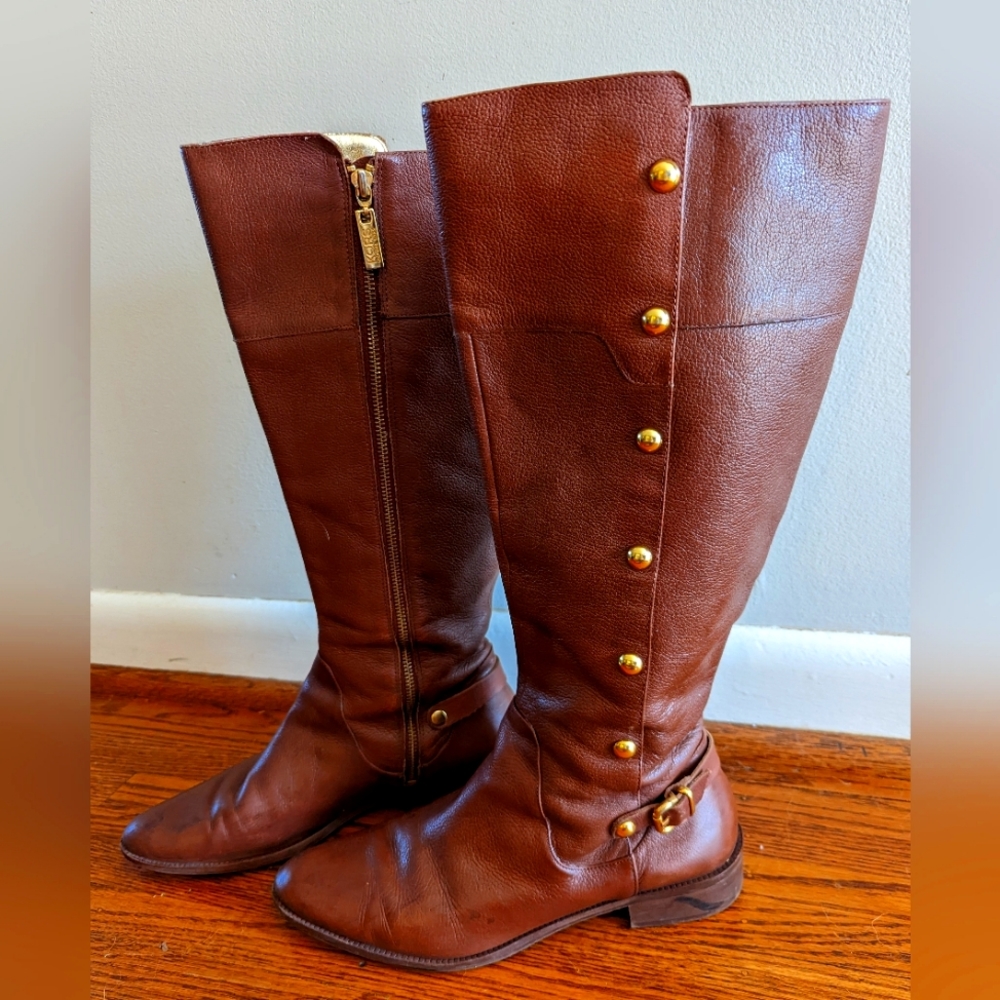 Vintage leather Michael Kors riding boots